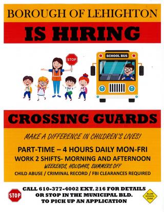 Crossing Guards Needed